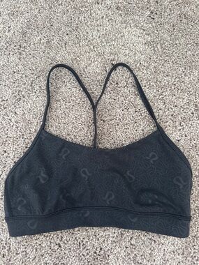 lululemon athletica Black Strappy Logo Sports Bra
